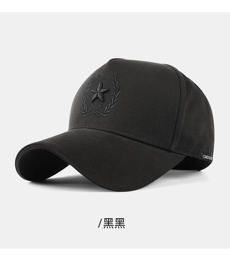 High Crown Hat for Men with Large Head Circumference, Face Slimming Hard Brim Baseball Cap for Outdoor Travel Sunshade