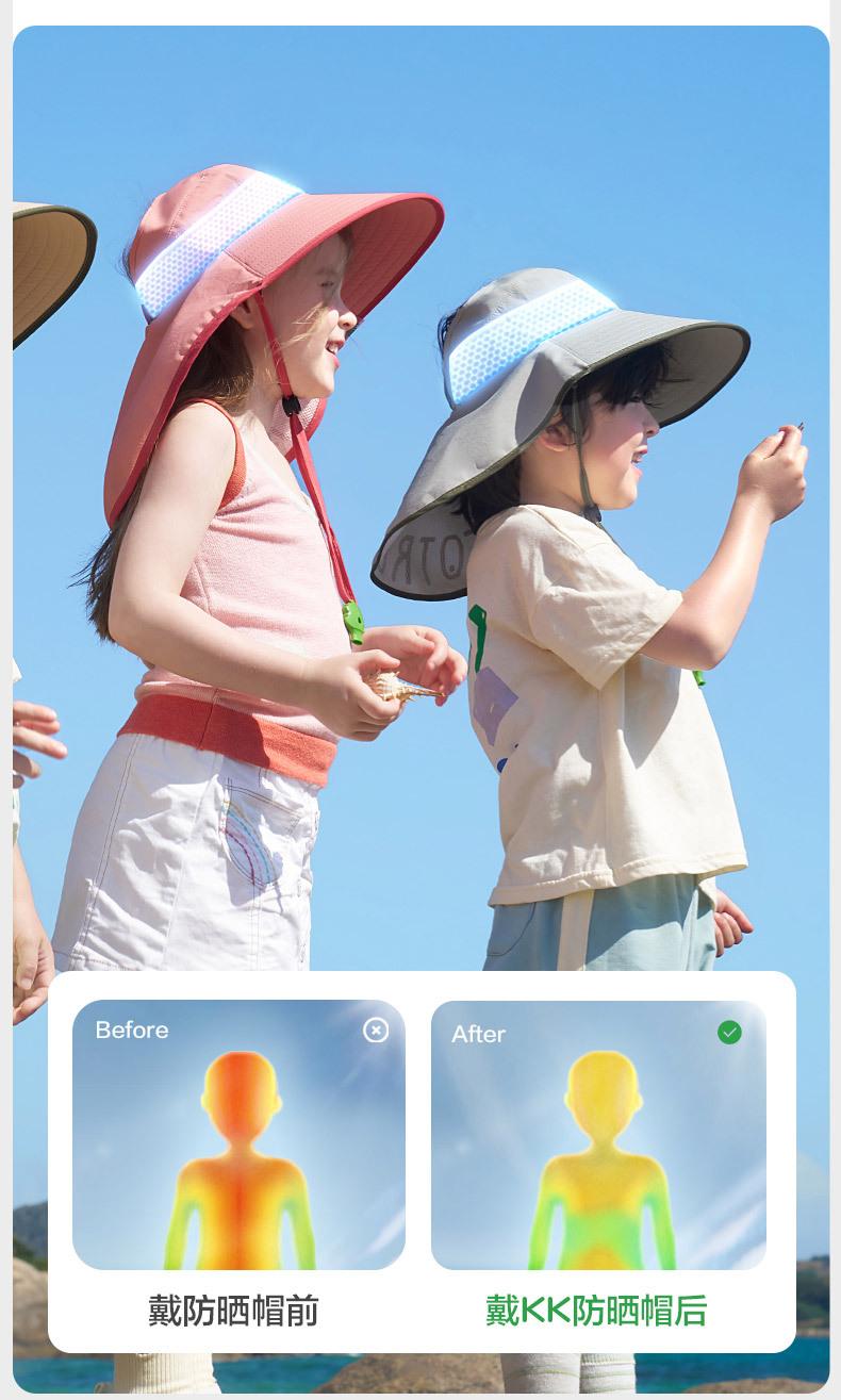 Children's Sun Hat Summer UV Protection Baby Sun Hat Boys Girls Sun Hat Wide Brim Sun Hat
