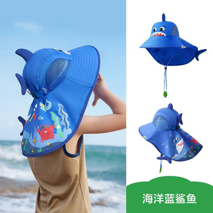 Children's Sun Hat UV Protection Baby Sunshade Sun Hat Boys Girls Summer Beach Hat Wide Brim