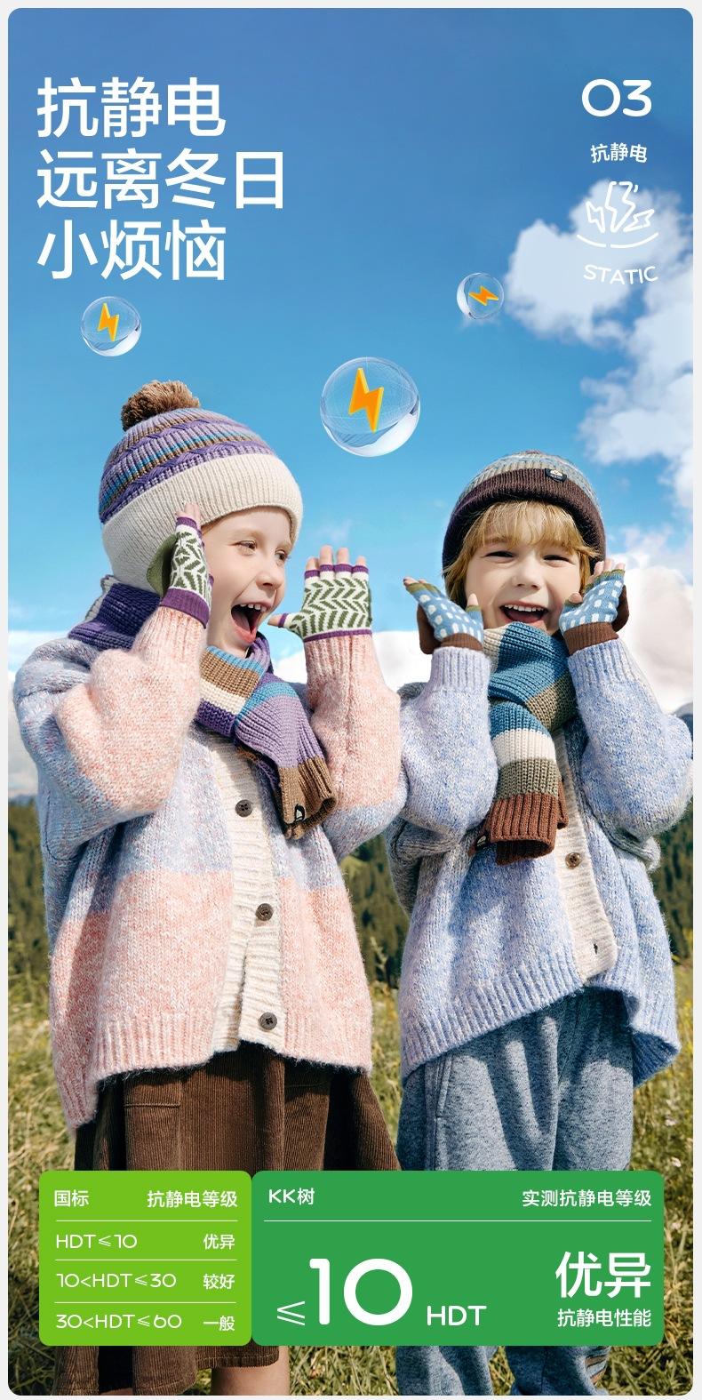 Children's Gloves Winter Boys Girls Half Finger Five Finger Flip Cover Warm Primary School Students Writing Special Class A Autumn