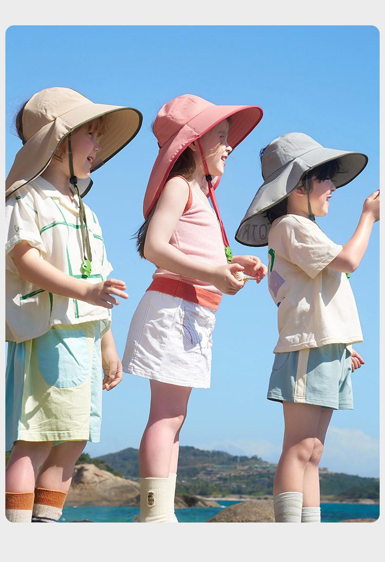 Children's Sun Hat Summer UV Protection Baby Sun Hat Boys Girls Sun Hat Wide Brim Sun Hat