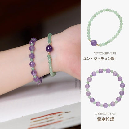 8mm Natural Amethyst Bracelet for Women Purple Lavender Amethyst High-end Bracelet
