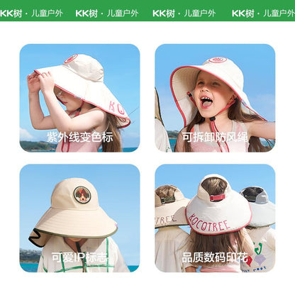 Children's Sun Hat Summer UV Protection Baby Sun Hat Boys Girls Sun Hat Wide Brim Sun Hat