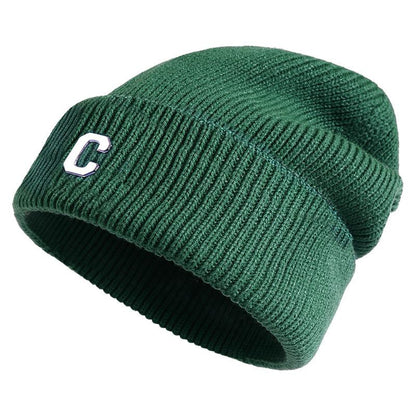 Couple Style Knitted Hat Simple Large Head Circumference Wool Hat Men Korean Version Trendy Cold Hat Autumn Winter Head Wrap Hat