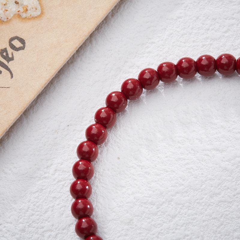 Xiangxi Natural Cinnabar Bracelet Good Luck Koi Purple Gold Sand Bracelet Zodiac Year Chen Sand Bracelet Gift