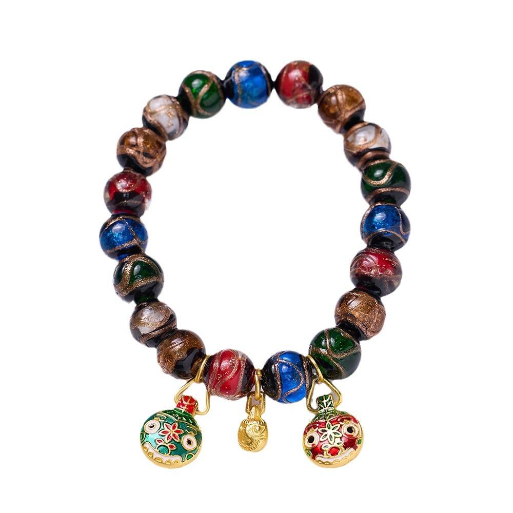Incense Ash Glazed Bracelet Five-Color Incense Ash Family of Three Perfect Harmony Gold-Devouring Beast Palace Bracelet