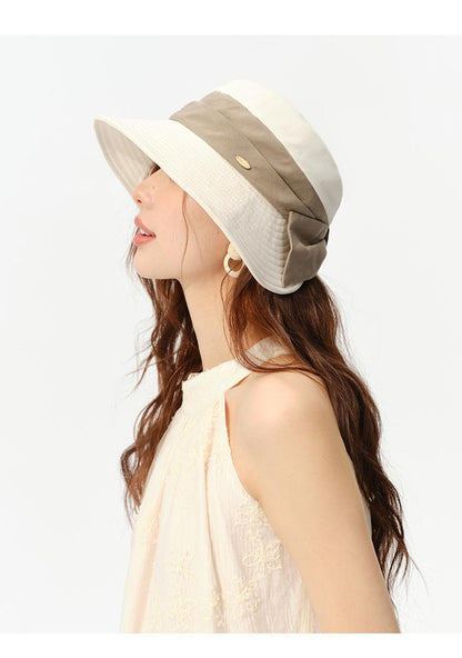 [Special Offer] Spring Summer Women's Sun Hat Outdoor Casual Sun Hat Face Slimming Sun Protection Hat Bowknot Fisherman Hat