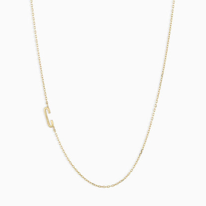 Titanium Steel High Color Retention 26 Letters Capital Initial Necklace for Women Clavicle Chain Gold Plated