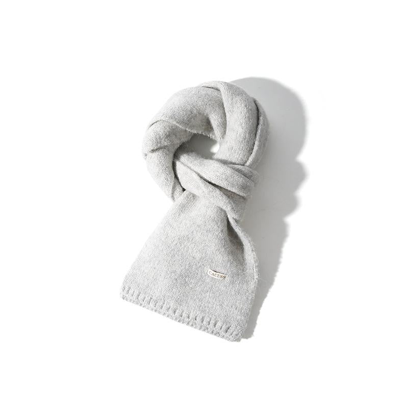 Winter Scarf Wool Blend Warm Neck Scarf Simple Versatile Shawl Cold-Proof Neck Warmer Scarf Unisex