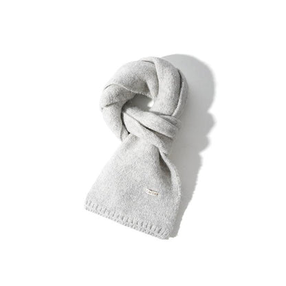 Winter Scarf Wool Blend Warm Neck Scarf Simple Versatile Shawl Cold-Proof Neck Warmer Scarf Unisex