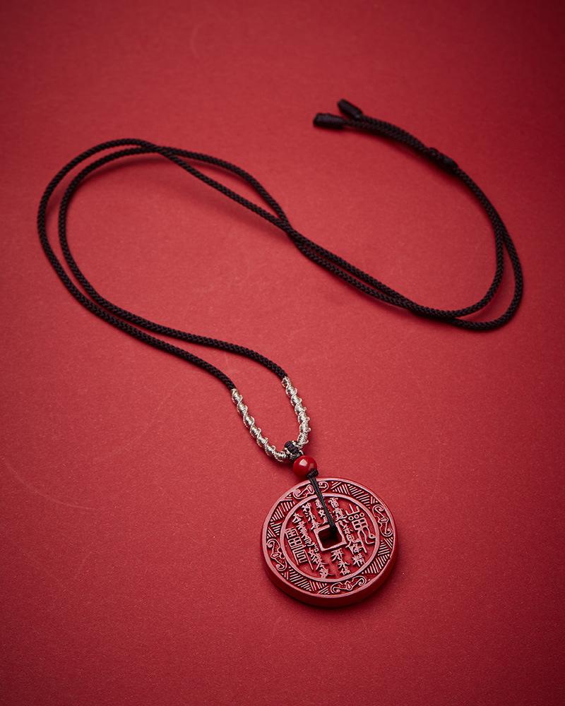 Shanggui Expenditure Necklace Original Ore High Content Purple Gold Sand Imperial Sand Necklace Zodiac Year Cinnabar Pendant Jewelry