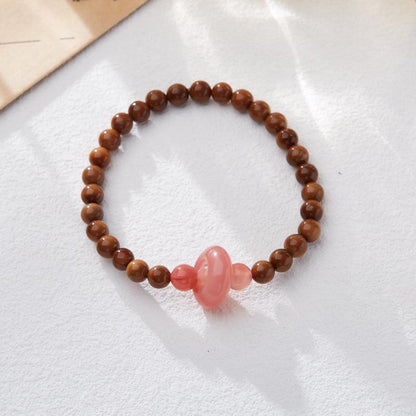 Natural Kuk Bodhi Bracelet Salt Source Agate Simple New Chinese Style Design Cultural Play Bracelet Gift for Best Friend