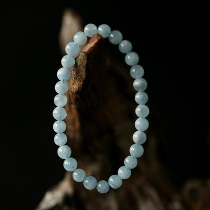 Jewelry Brazilian Natural Aquamarine Bracelet DIY Single Circle Bracelet Women's Happiness Gemstone
