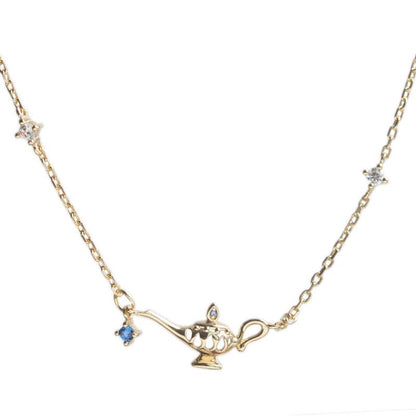 Three Wishes~S925 Sterling Silver Plated 14K Gold Little Magic Lamp Double Layer Bracelet for Women Simple Versatile Elegant Fairy Hand Jewelry