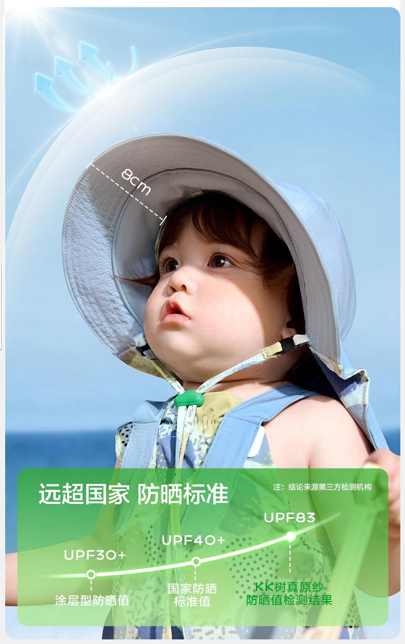 KK Tree Baby Sun Hat Spring and Autumn Style Baby Sun Hat Boys and Girls Big Brim Sun Hat 2025 New Style