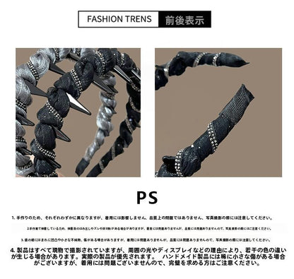 Versatile Gentle Fluffy Hairband for Women 2025 New High Skull Top Face Slimming Headband Tooth Comb Hair Clip