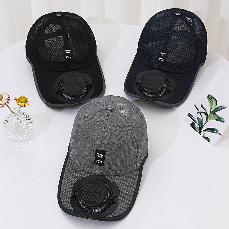 Summer New Breathable Mesh Hat Solar Charging Fan Hat Sunshade Sun Protection Outdoor Casual Unisex Adult