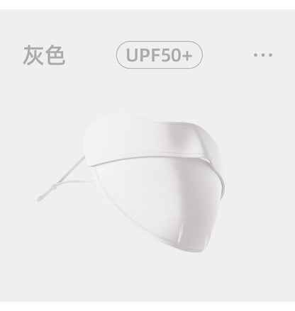 Spring and Summer Solid Color Simple Sun Protection Face Mask for Women Ice Silk Breathable UV Protection Mask Outdoor Cycling Sunshade Face Mask