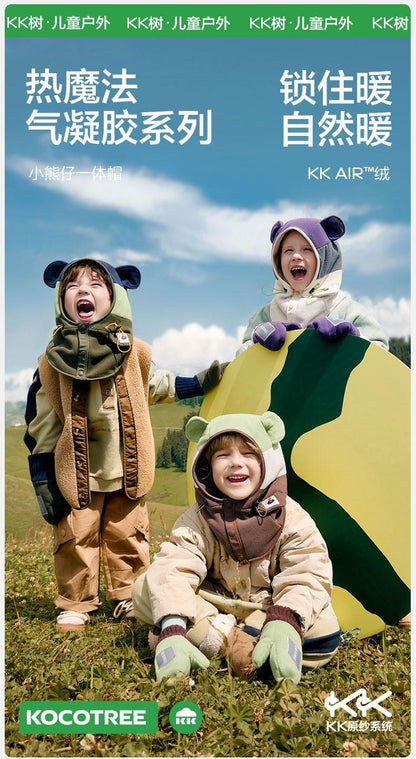 KK Tree Children's Hat Autumn Winter Boys Girls Baby Pullover Hat Winter Scarf Neck Warmer Ear Protection Warmth