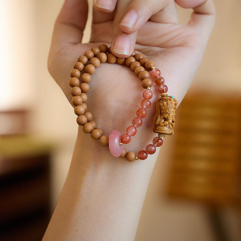 Natural Blue Water Jade Bracelet for Women Zakira Ram New Chinese Style Double Circle Bracelet Zakira Empress Tibetan Style Bracelet