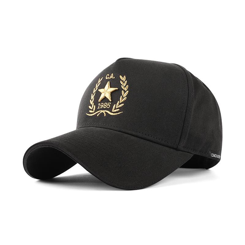 High Crown Hat for Men with Large Head Circumference, Face Slimming Hard Brim Baseball Cap for Outdoor Travel Sunshade