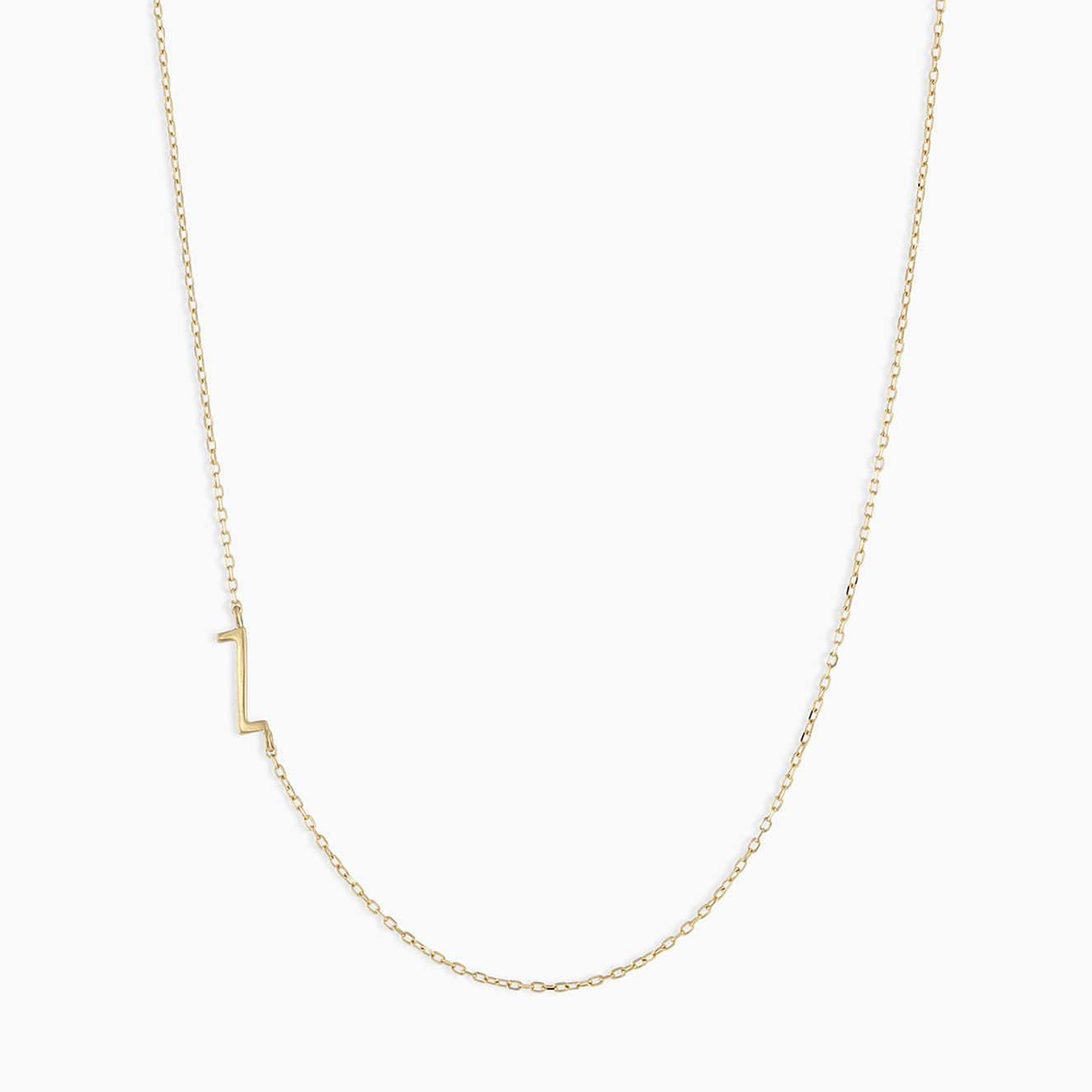 Titanium Steel High Color Retention 26 Letters Capital Initial Necklace for Women Clavicle Chain Gold Plated