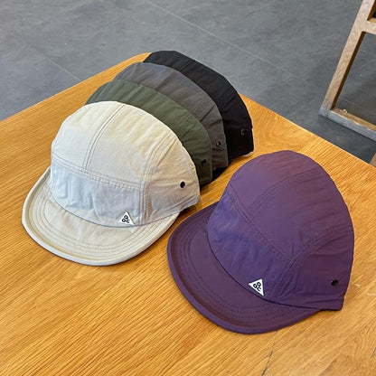 Spring, Summer, Autumn Outdoor Quick-Dry Baseball Cap Women's Japanese Short Brim Baseball Hat Men and Women Street Soft Brim Five-Piece Sun Hat