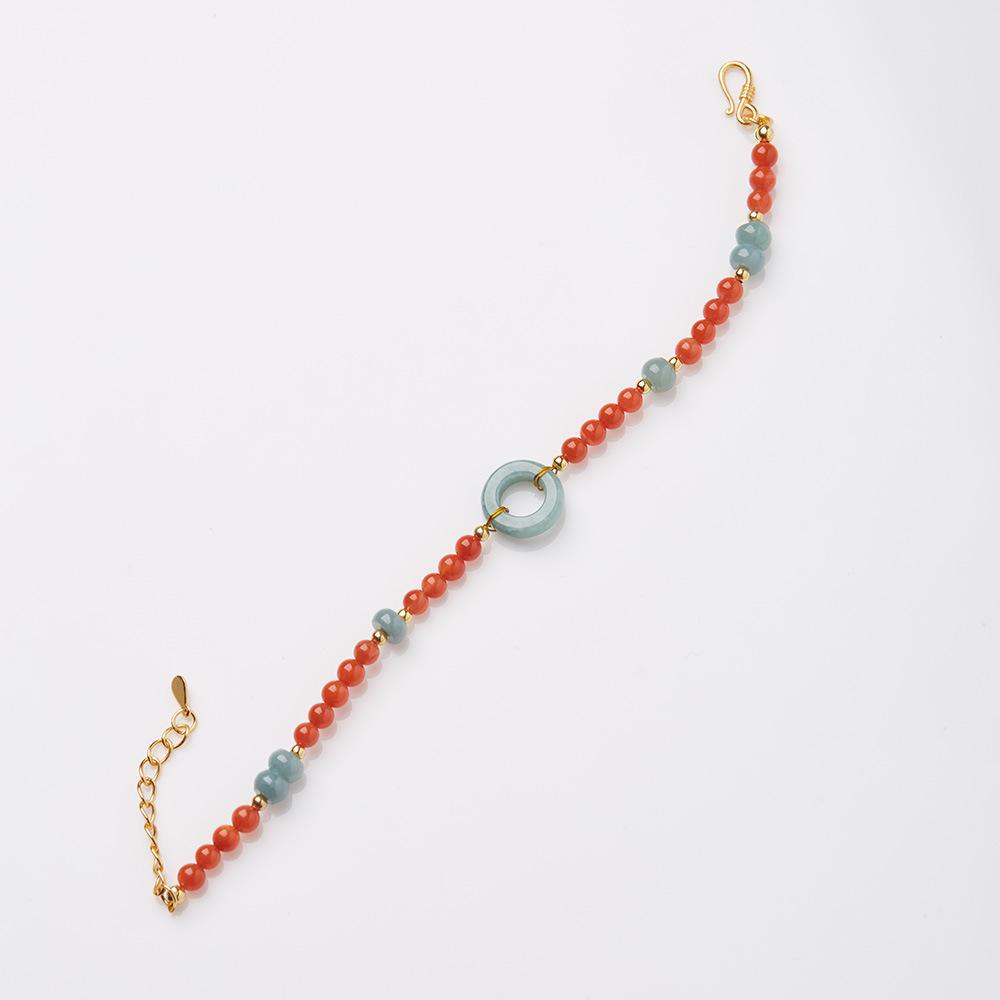 New Chinese Style Natural Sichuan Material 4MM Liangshan South Red Agate Bracelet for Women with Small Beads Cherry Persimmon Red South Red Agate Collection