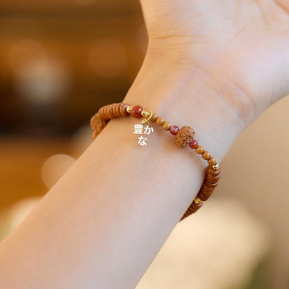 Original Rudraksha Bracelet Olivine Tea Crystal Agate Crystal Couple Bracelet