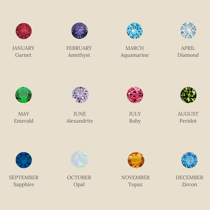 Titanium Steel Birthstone 12 Birthstone Zircon Necklace Monthly Stone Women High Color Retention Ins Necklace