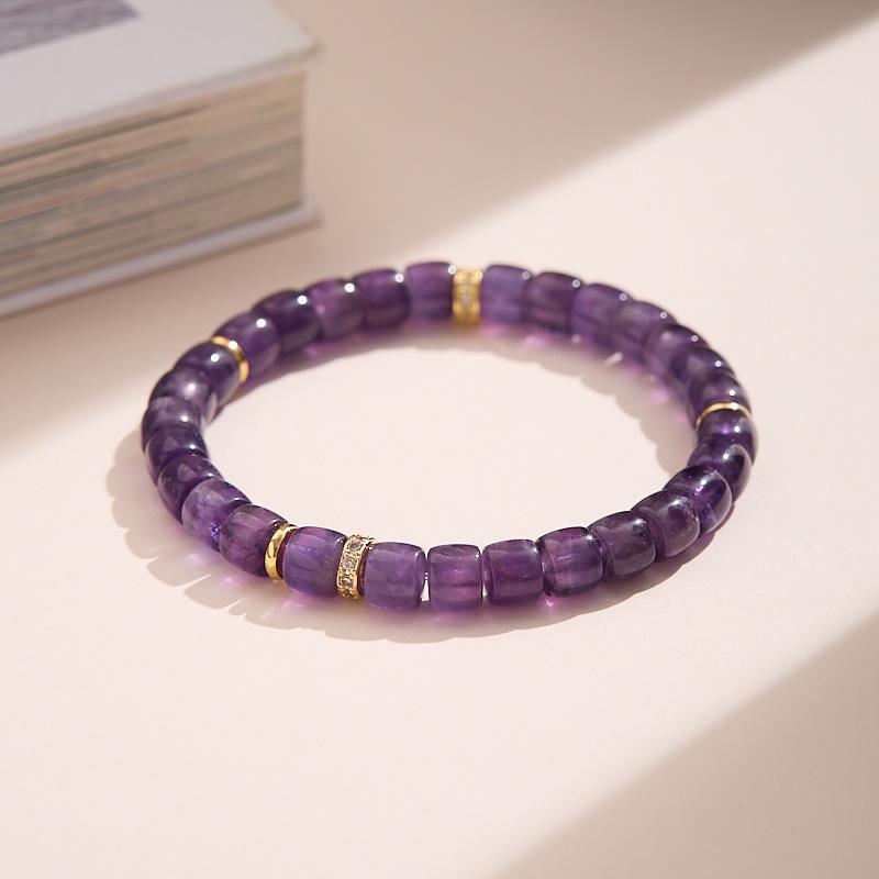 Natural Dopamine Natural Stone Bracelet for Women Rainbow Gold Diamond Multi-Gemstone High-End Texture Friendship Bracelet