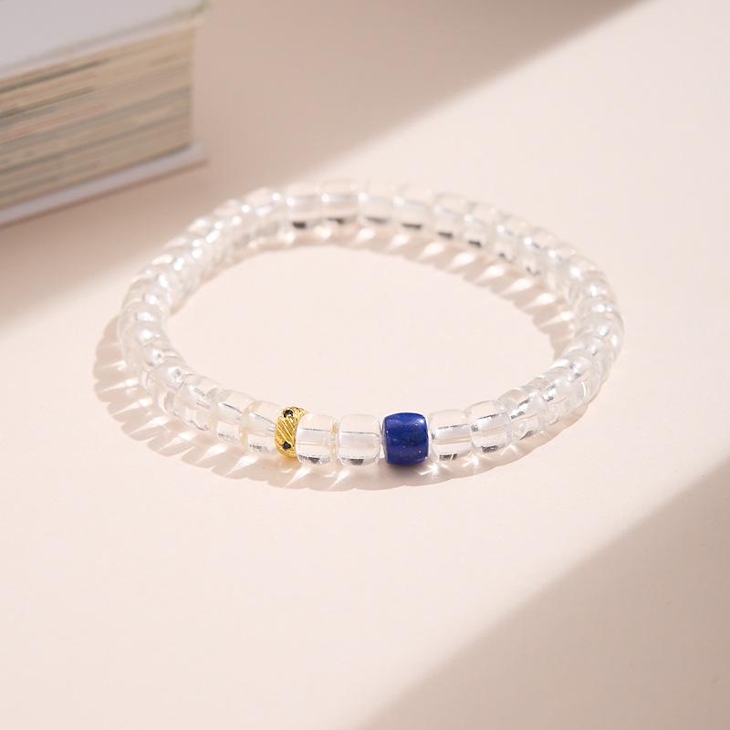 Natural Dopamine Natural Stone Bracelet for Women Rainbow Gold Diamond Multi-Gemstone High-End Texture Friendship Bracelet