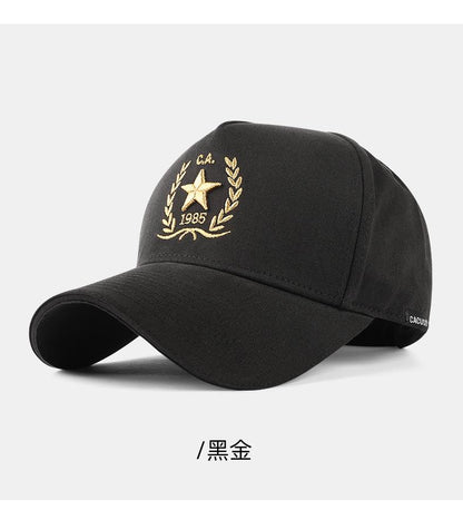 High Crown Hat for Men with Large Head Circumference, Face Slimming Hard Brim Baseball Cap for Outdoor Travel Sunshade