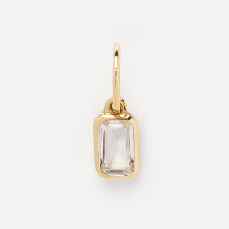 Stainless Steel 12 Birthstone Pendant DIY Accessories Necklace Twelve Birthstone Cubic Colorful Zircon Pendant Color Retention