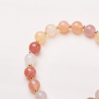 Natural 8MM Salt Source Agate Bracelet for Women Rainbow Pixiu Dog Shit Good Luck Bracelet High-end Feel Best Friend Gift