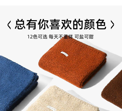 Winter Scarf Wool Blend Warm Neck Scarf Simple Versatile Shawl Cold-Proof Neck Warmer Scarf Unisex