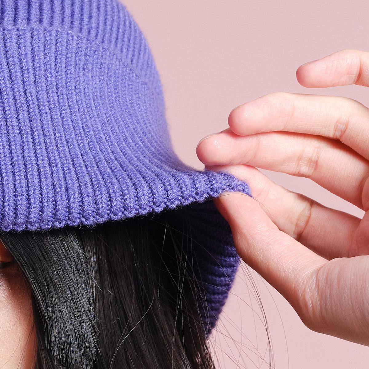 Autumn Winter Knitted Hat for Women Korean Version Large Head Circumference Fashionable Cold Hat for Men Trendy Woolen Hat Couple Matching Style
