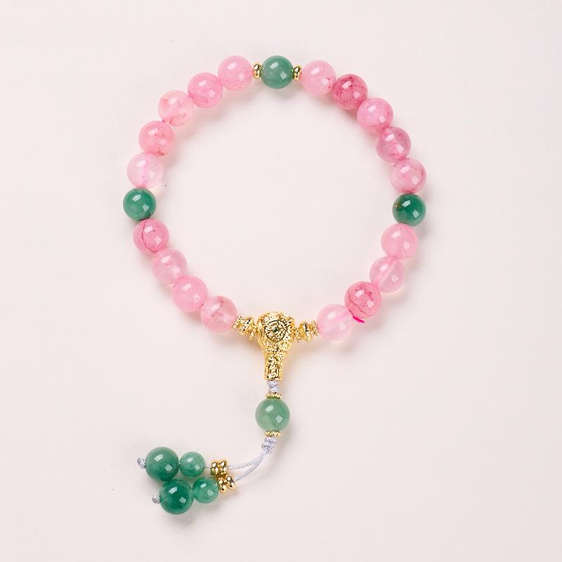 Natural 8MM African Jade Bracelet Neon Jade Necklace Earrings Bracelet Festival Chinese Style Gift