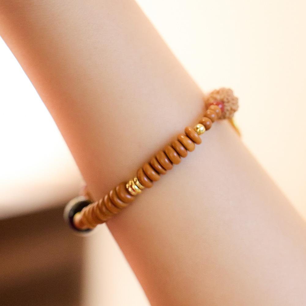 Original Rudraksha Bracelet Olivine Tea Crystal Agate Crystal Couple Bracelet
