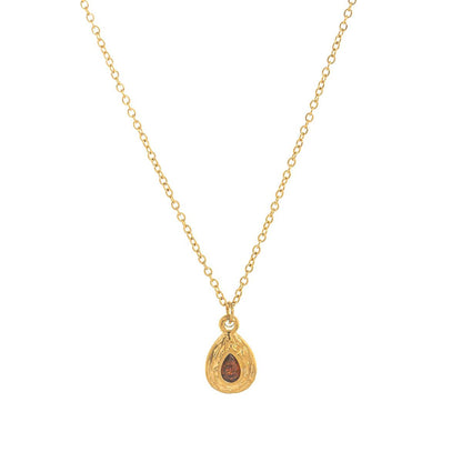 Titanium Steel Color Retention In Stock December Birthstone Irregular Pendant Necklace Round Coin Necklace