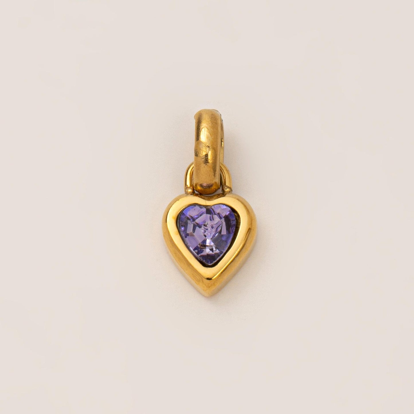 Titanium Steel Necklace Rectangular December Birthstone Pendant Colorful Zircon Clavicle Chain for Women Color Retention 18K Gold Plated Color Retention