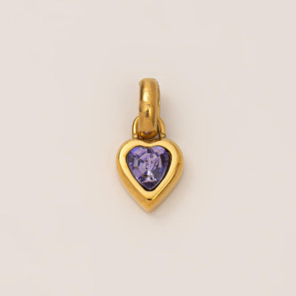 Titanium Steel Necklace Rectangular December Birthstone Pendant Colorful Zircon Clavicle Chain for Women Color Retention 18K Gold Plated Color Retention