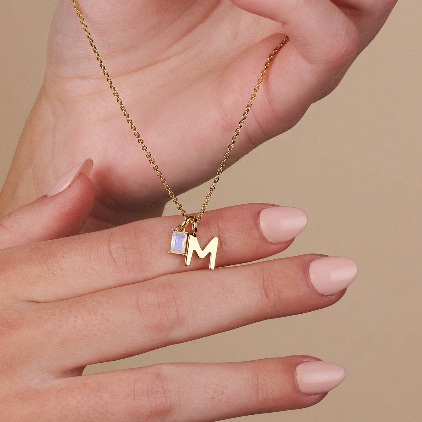 Titanium Steel Necklace Rectangular December Birthstone Pendant Colorful Zircon Clavicle Chain for Women Titanium Steel Plated with 18K Gold Color Retention