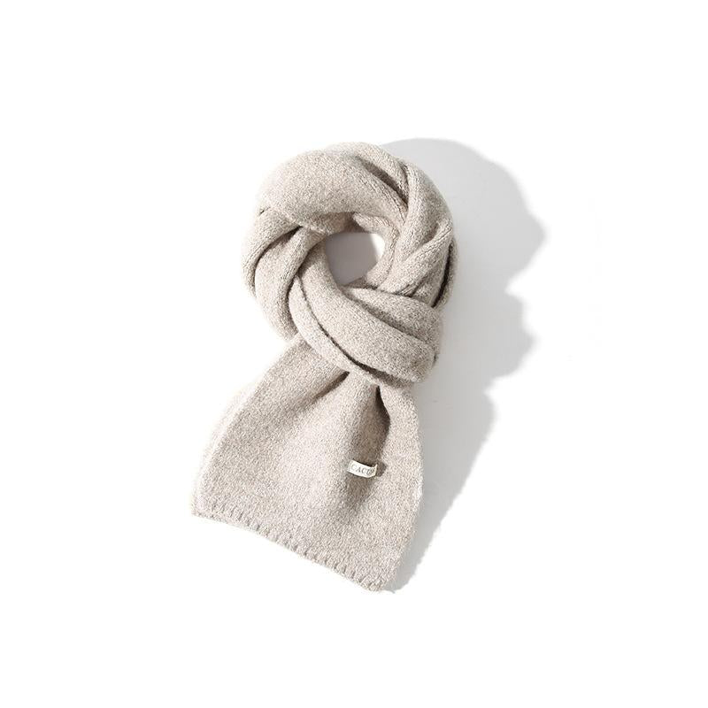 Winter Scarf Wool Blend Warm Neck Scarf Simple Versatile Shawl Cold-Proof Neck Warmer Scarf Unisex