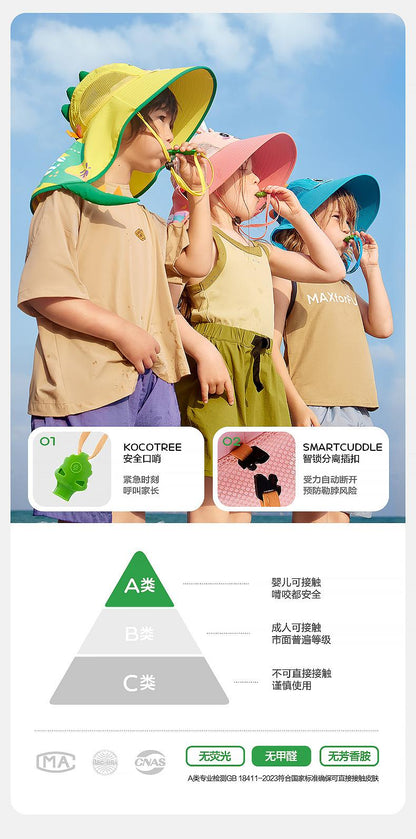Children's Sun Hat UV Protection Baby Sunshade Sun Hat Boys Girls Summer Beach Hat Wide Brim