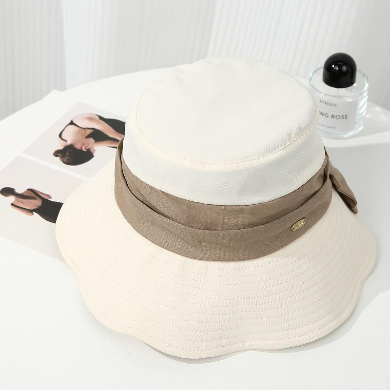 [Special Offer] Spring Summer Women's Sun Hat Outdoor Casual Sun Hat Face Slimming Sun Protection Hat Bowknot Fisherman Hat