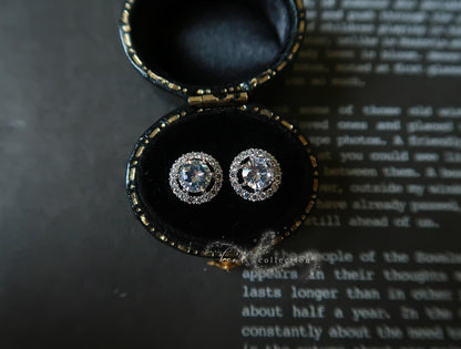 S925 Solid Silver Earrings for Women Simple Elegant Versatile Inlaid Exquisite Zircon Earrings