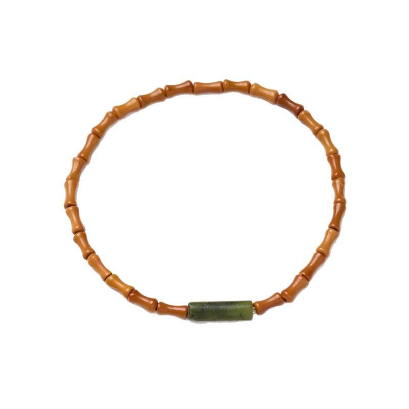 Temple Style Natural Olive Stone Bracelet New Chinese Style Bamboo Knot Bracelet Taoist Temple Souvenir Wholesale