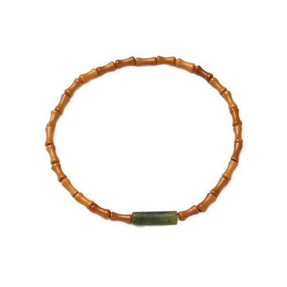 Temple Style Natural Olive Stone Bracelet New Chinese Style Bamboo Knot Bracelet Taoist Temple Souvenir Wholesale