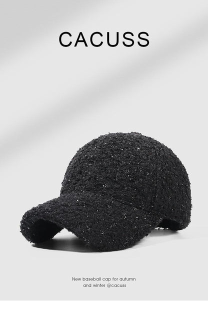 Classic Style Baseball Cap for Women Autumn and Winter Peaked Cap Korean Style Trendy All-Matching Hat Subnet Red Wind Makes Face Look Smaller